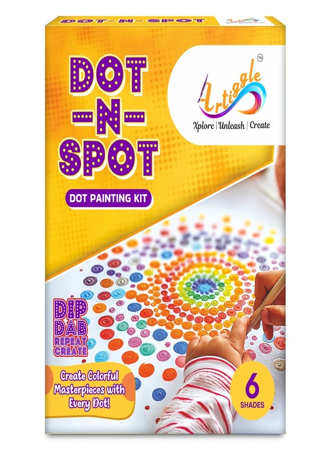 Artiggle DOT-N-SPOT| DIY Dot Painting Kit | Activity Kit For All Ages | Gifts For Kids | Mess-Free Art & Craft Activity For Girls & Boys | Mandala Art Kit | Coloring And Painting Kits,Multi Color - Image 1